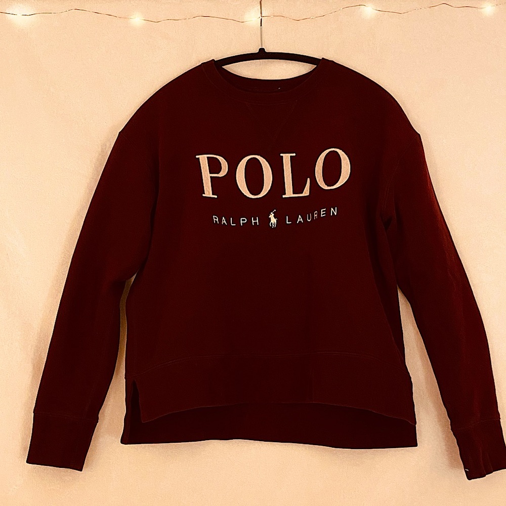Maroon oversized POLO sweater!